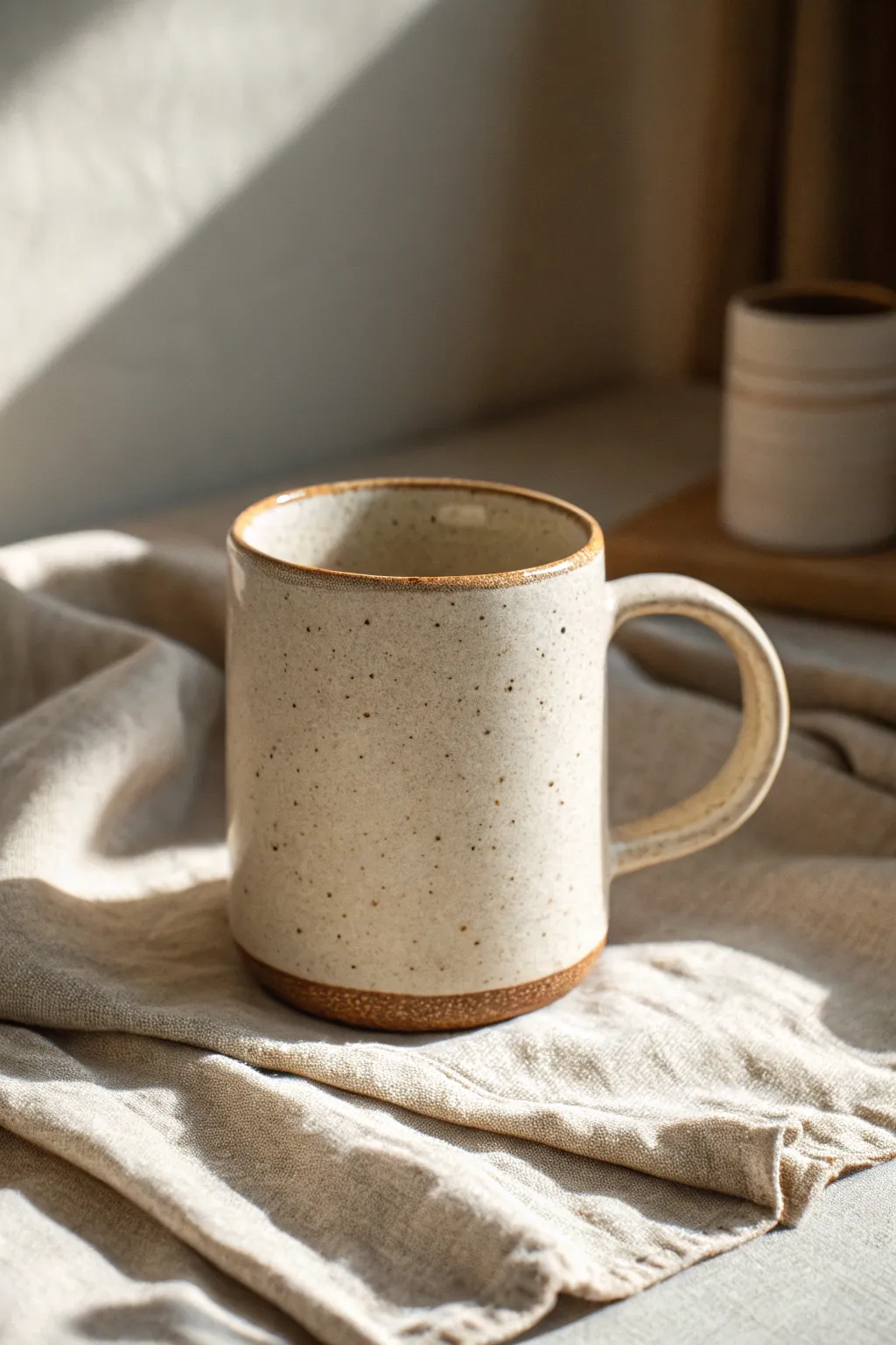 Uniform extruded handles give handmade mugs a cohesive look and an easy, comfortable grip.