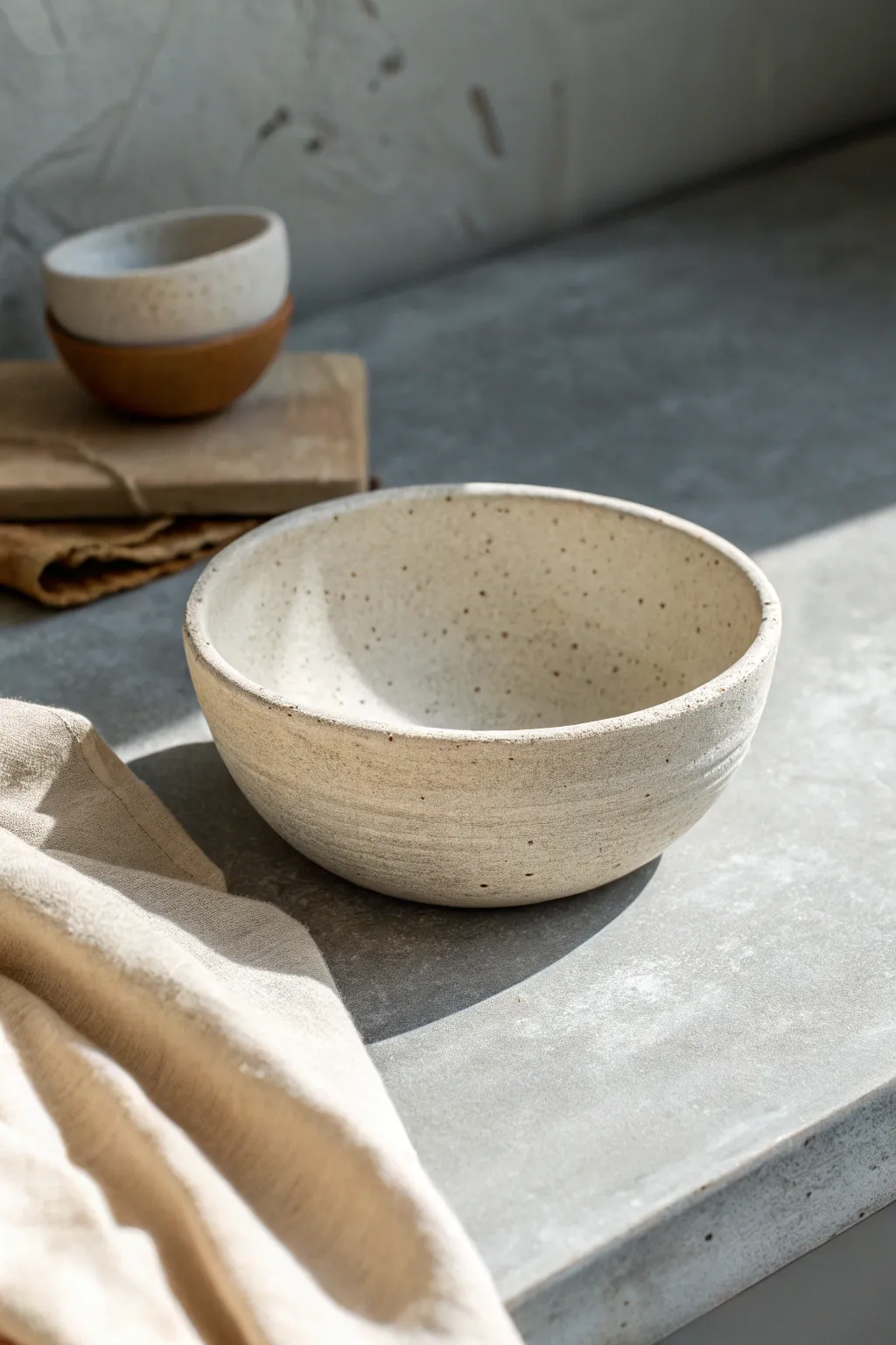 Classic coil pinch bowl with a clean rim option and a subtly textured coil edge for easy style.