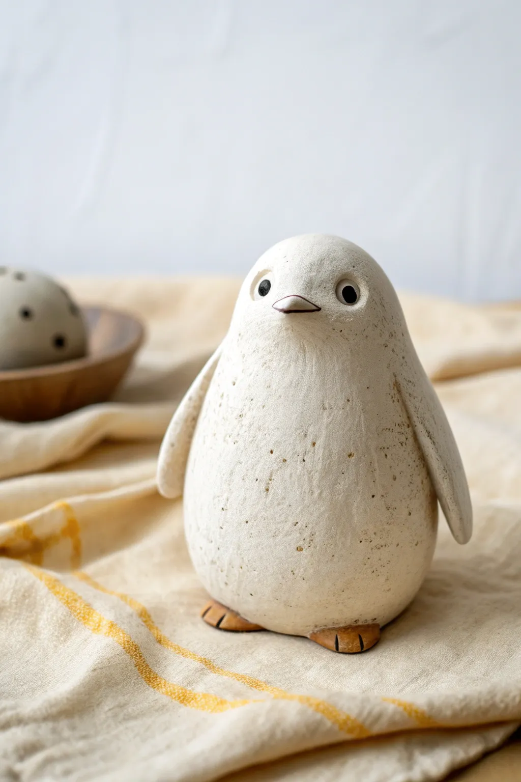 Round Penguin Pal: a sweet, simple clay penguin you can finish in an afternoon at home