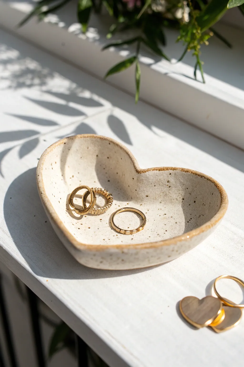 Sweet handmade pinch pot dish for rings and tiny treasures, minimal and softly boho.