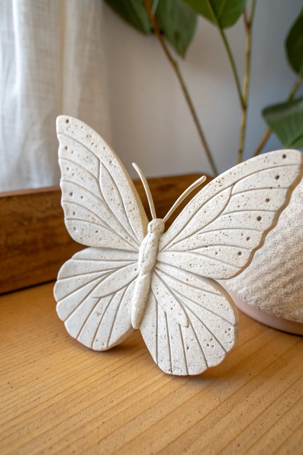 Layered clay butterfly wings with a gentle 3D lift for simple, eye-catching depth