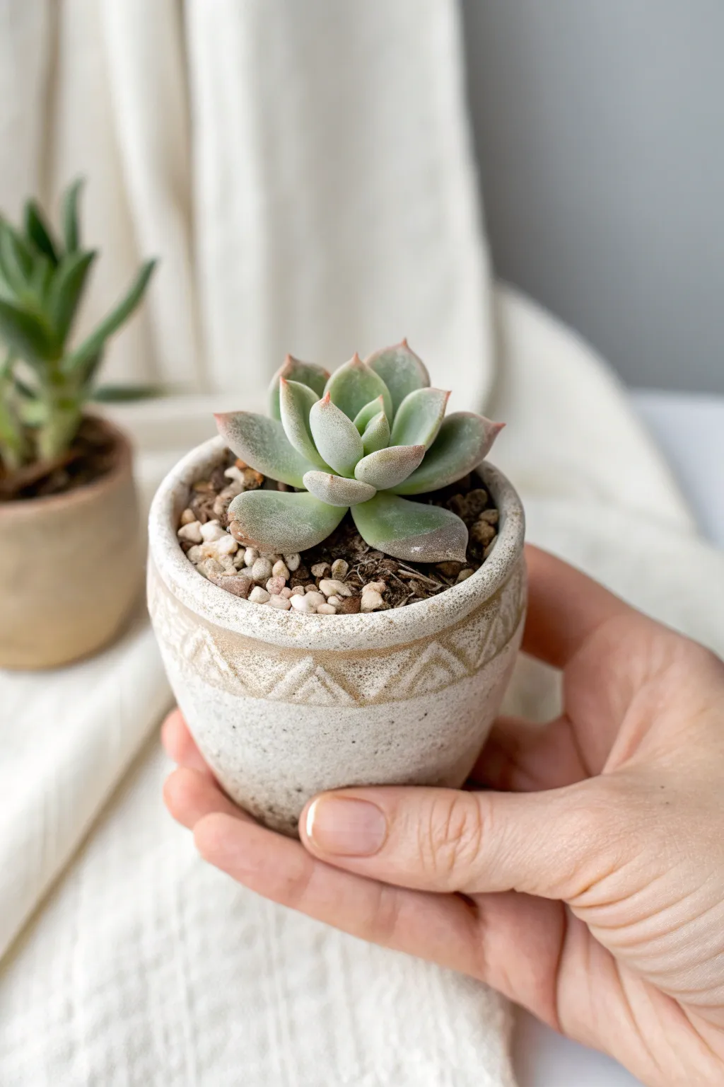 Tiny succulent pots you can make in an afternoon, minimal, earthy, and adorable for your shelf.