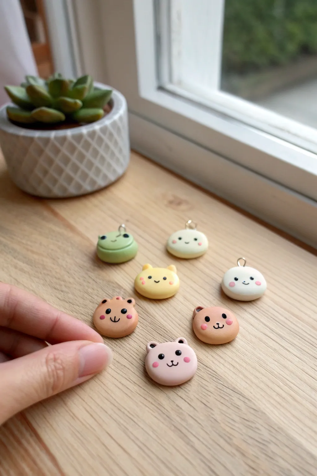 Mini animal blob charms from one simple shape, sweet and minimal, perfect for beginner clay projects.