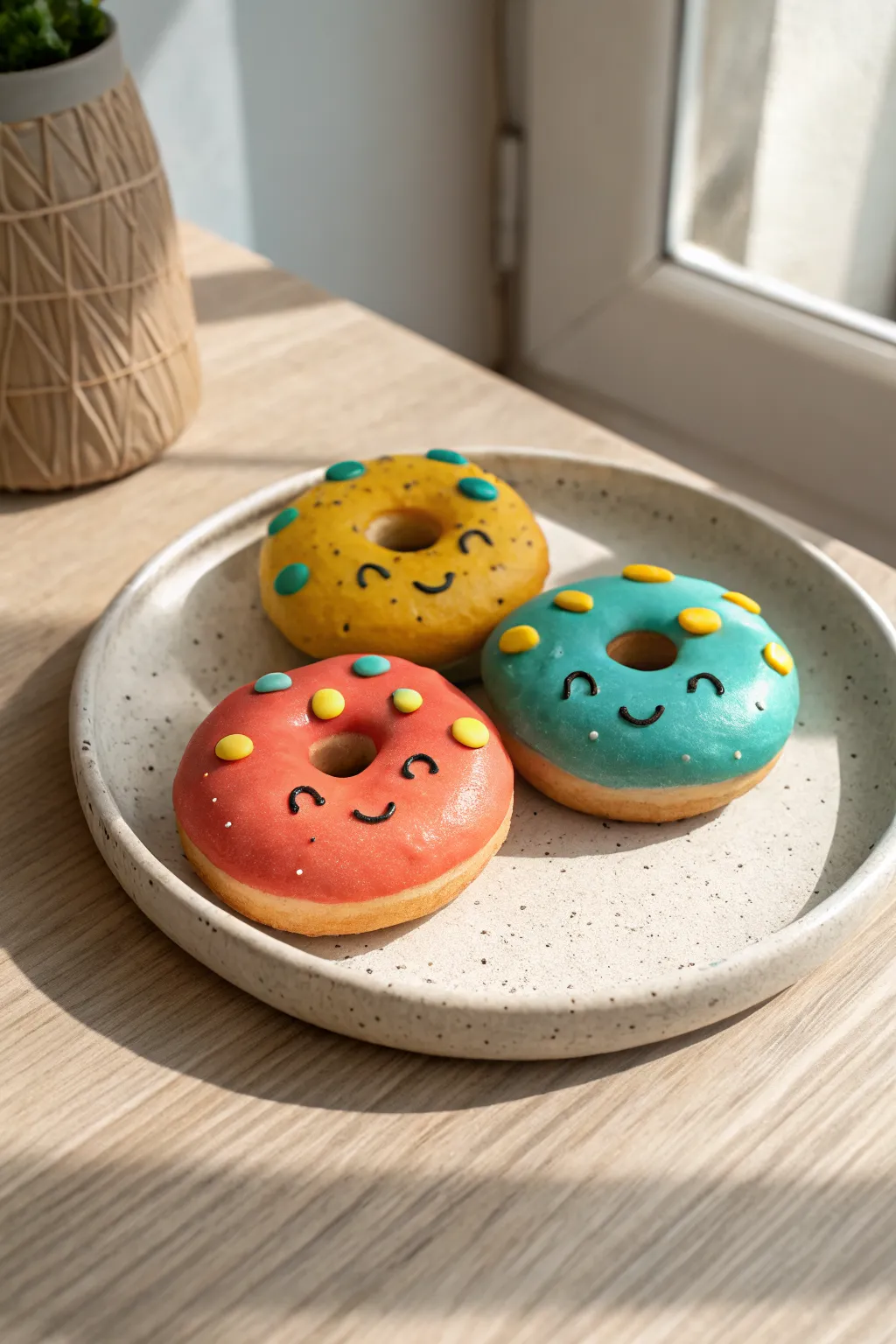 Sweet donut friends: easy clay play-food figures with sprinkles and silly faces kids will love.