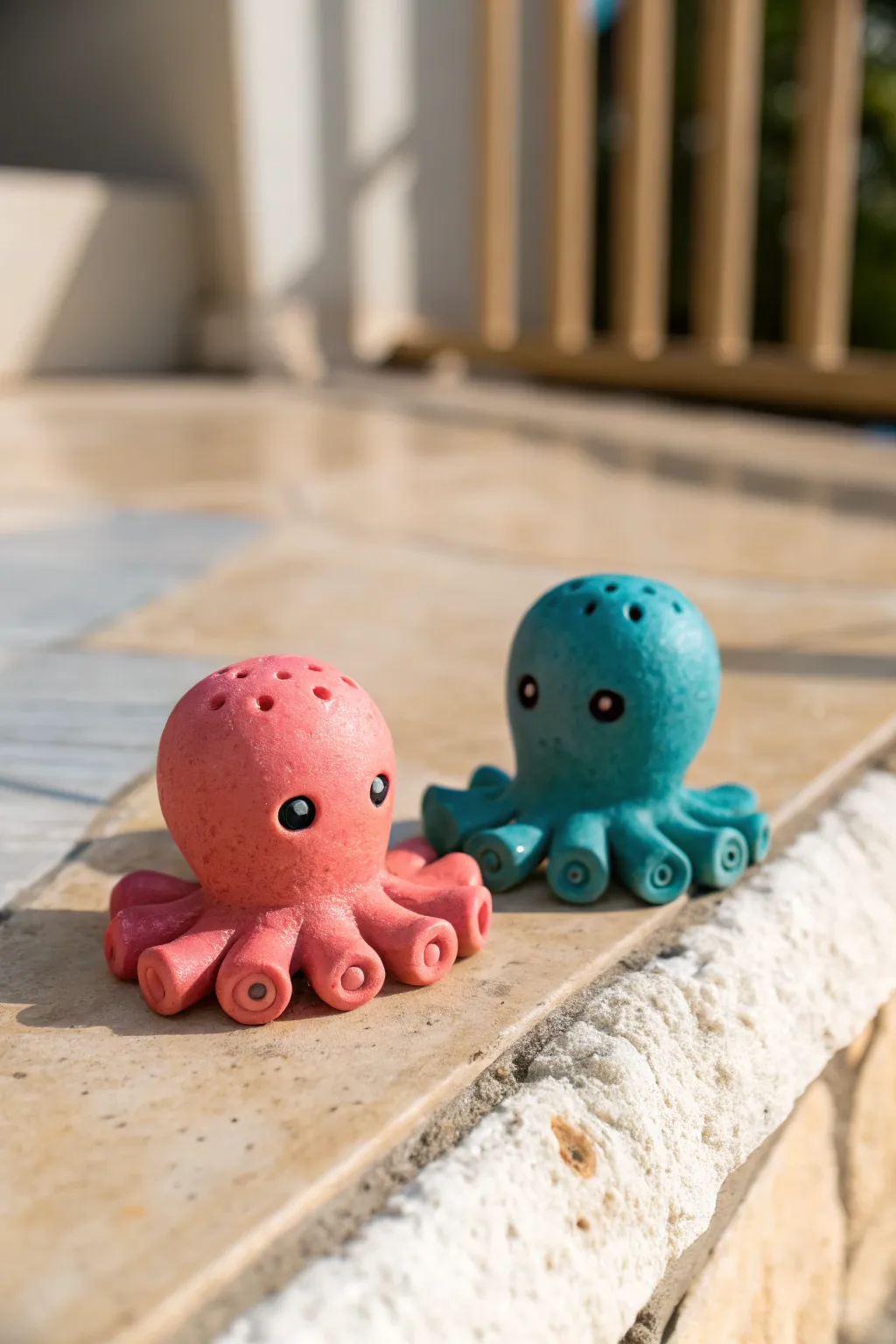 Matching tiny clay octopus buddies in bold colors, a sweet beginner date-night project.