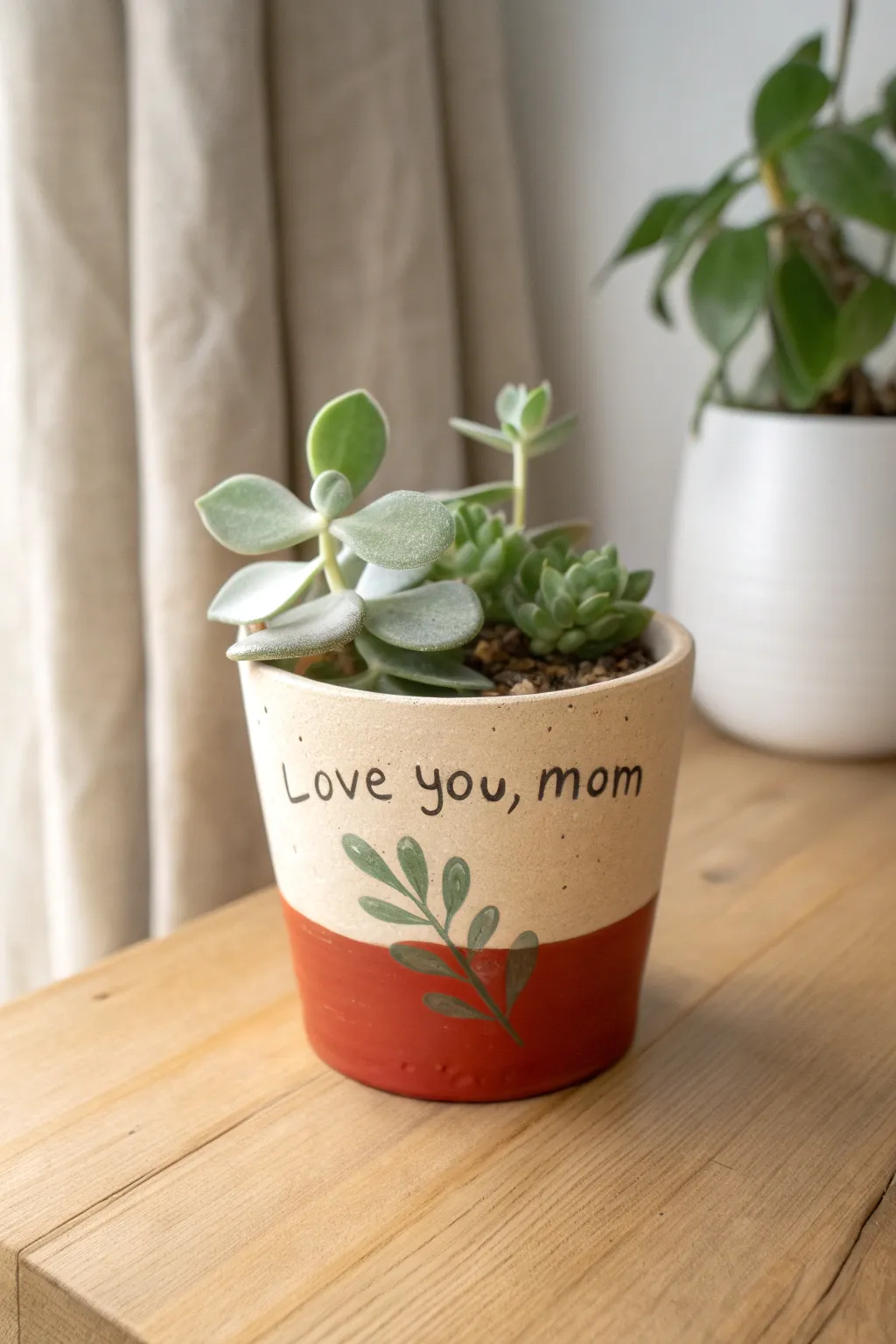 Mothers Day Kids Handwriting Planter: bold, simple, handmade, and full of heart