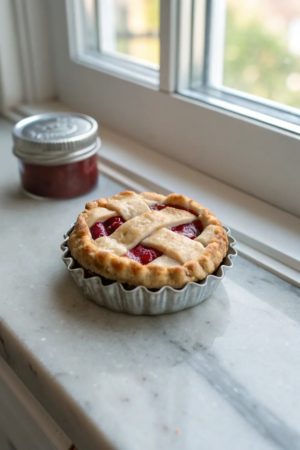 Sweet upcycled charm: a tiny bottle-cap clay pie that looks good enough to eat
