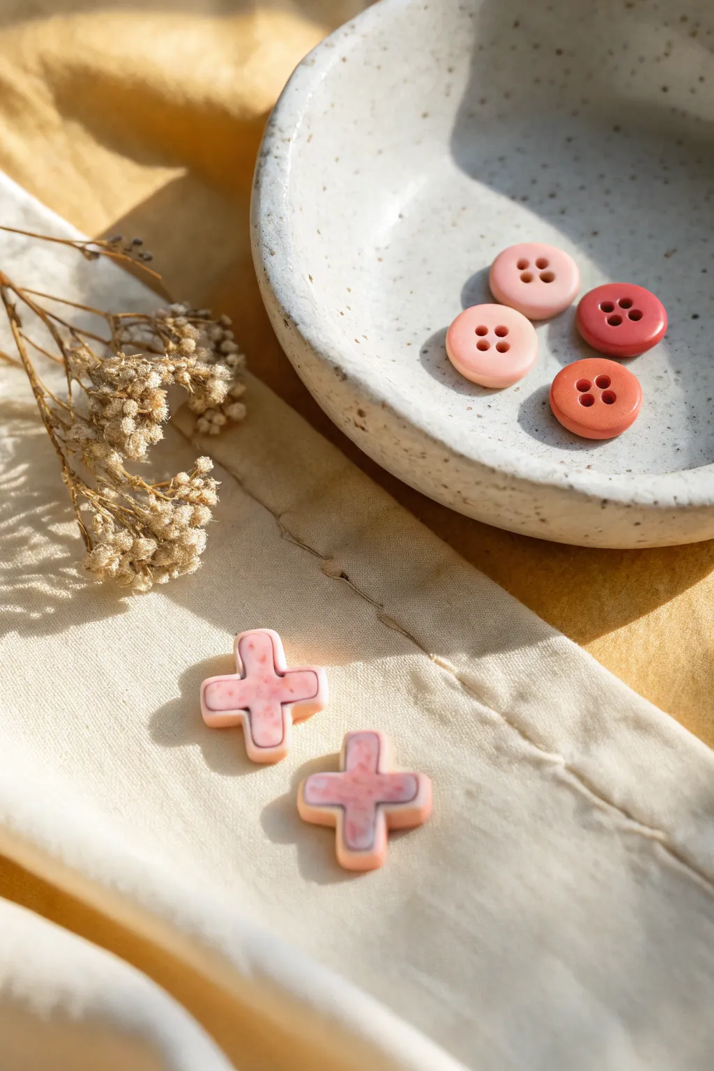 Cute gamer-inspired clay studs: glossy D-pad and button cluster earrings in pastel tones.
