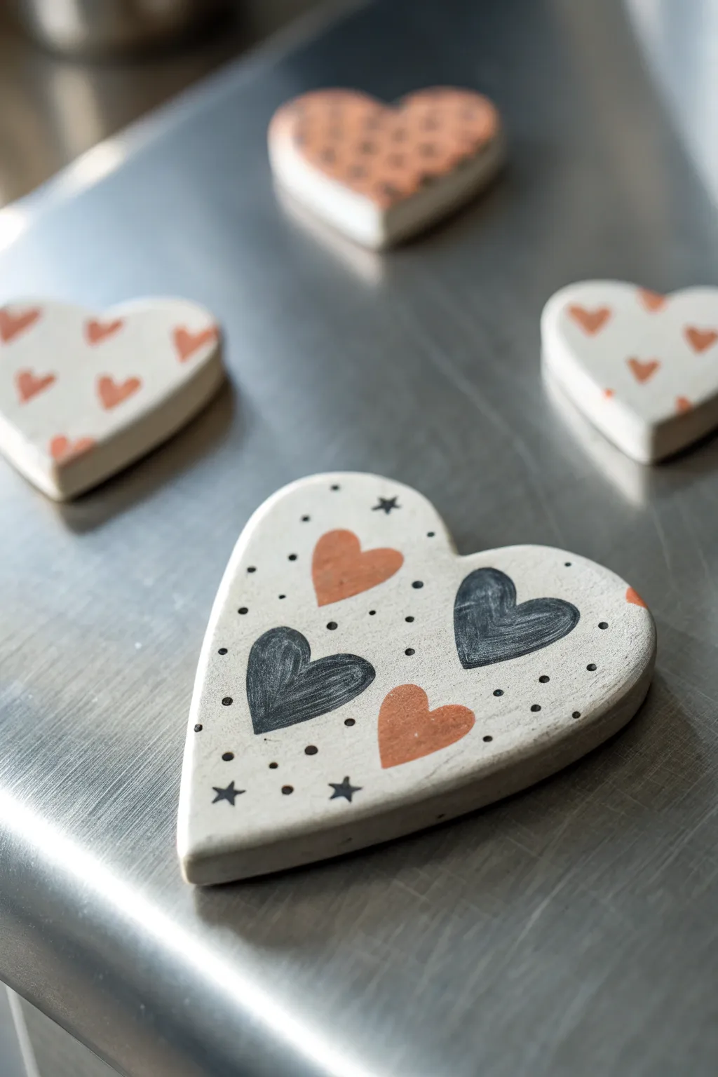 Minimal clay magnets in sweet shapes, a simple weekend project with Nordic calm and charm.