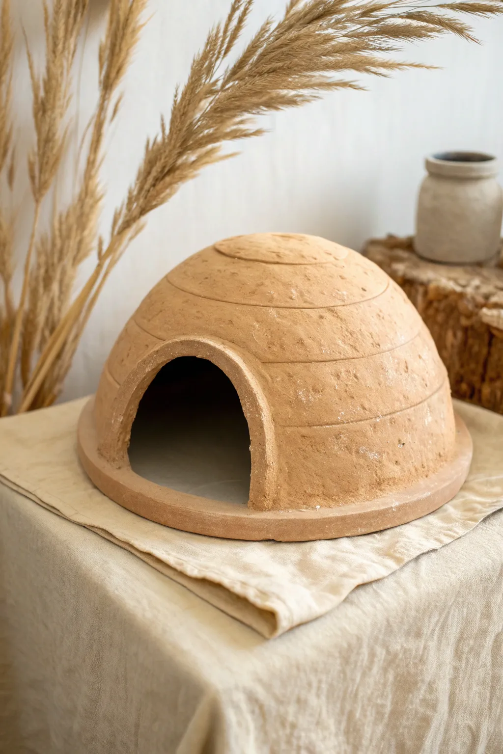 DIY excavator clay hide with two entrances for a calm burrow feel and no dead ends security