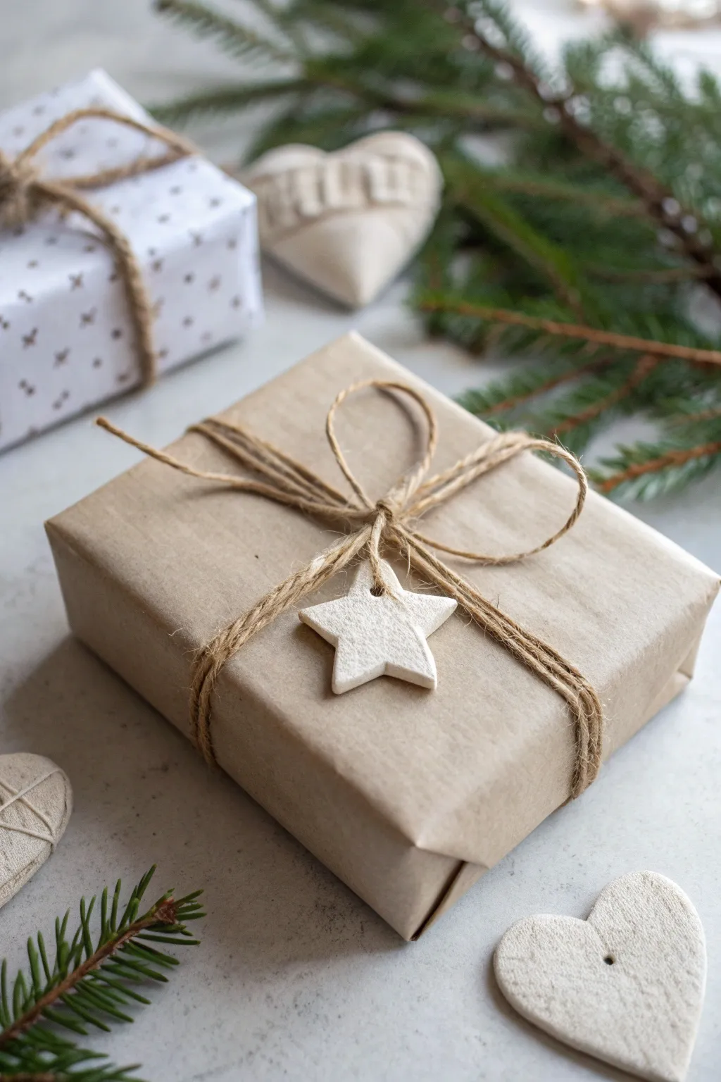 Air dry clay ornament toppers make gifts feel handmade, minimal, and perfectly reusable.