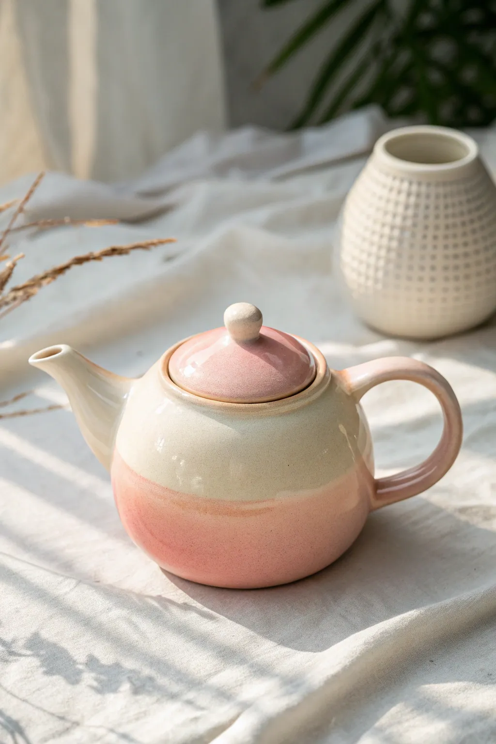 Candy-gloss pastel ombre teapot that feels sweet, minimal, and handmade for cozy tea moments.