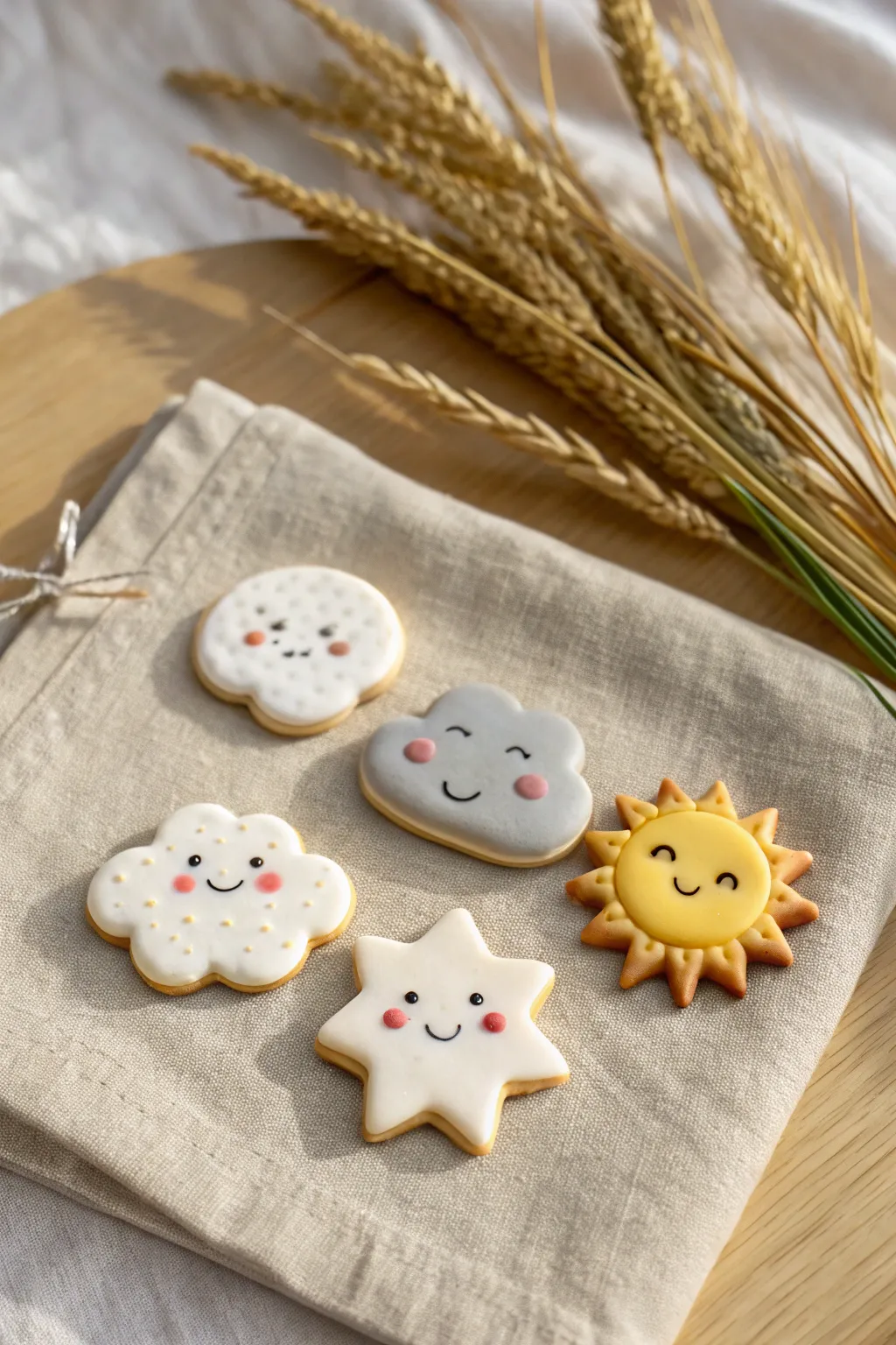 Four cute polymer clay character magnets in a clean grid, minimal, boho, and handmade.