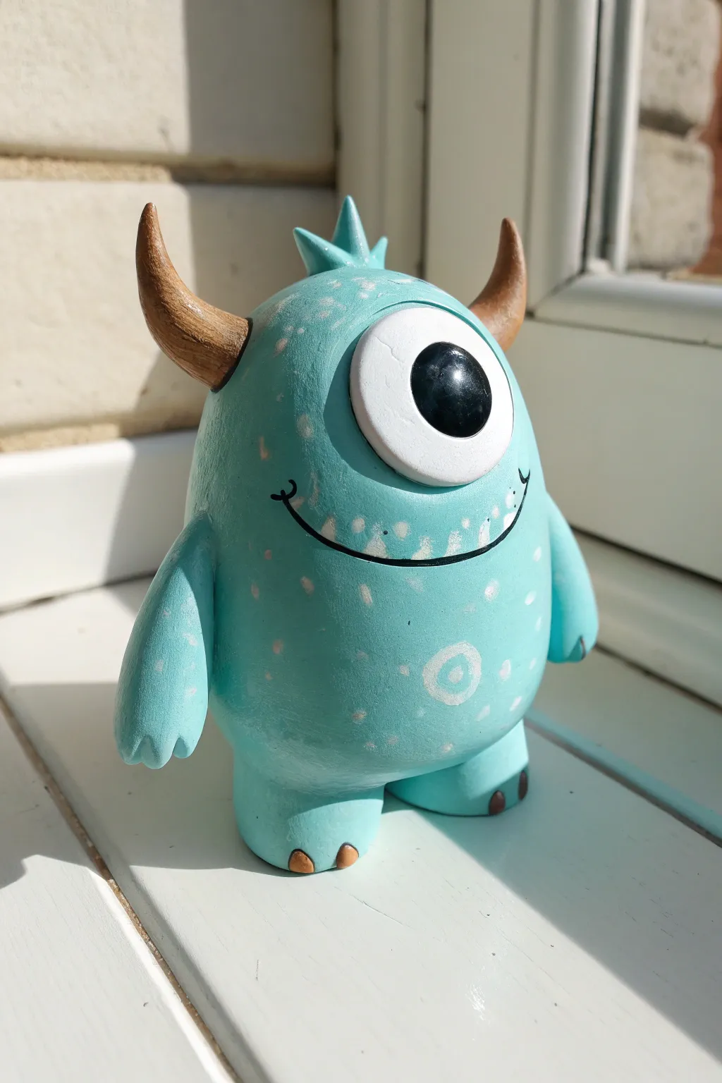 Silly one-eyed monster clay sculpture: a cute, easy, beginner-friendly project with big charm