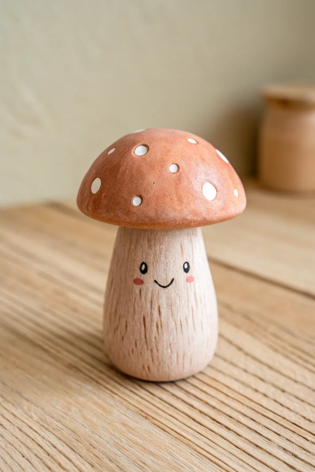 Cute mushroom friend sculpture idea: simple, beginner-friendly, and perfectly cozy for any shelf
