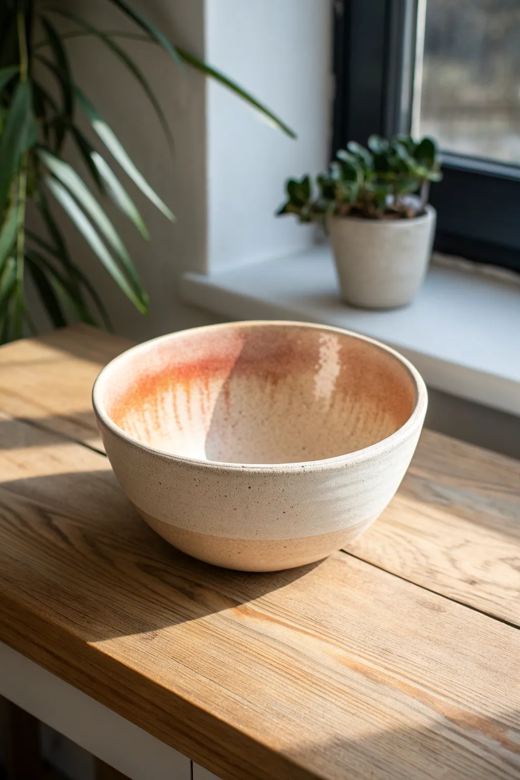 Soft ombre wash bowl: a simple handmade gradient glaze for a calm, modern table look.