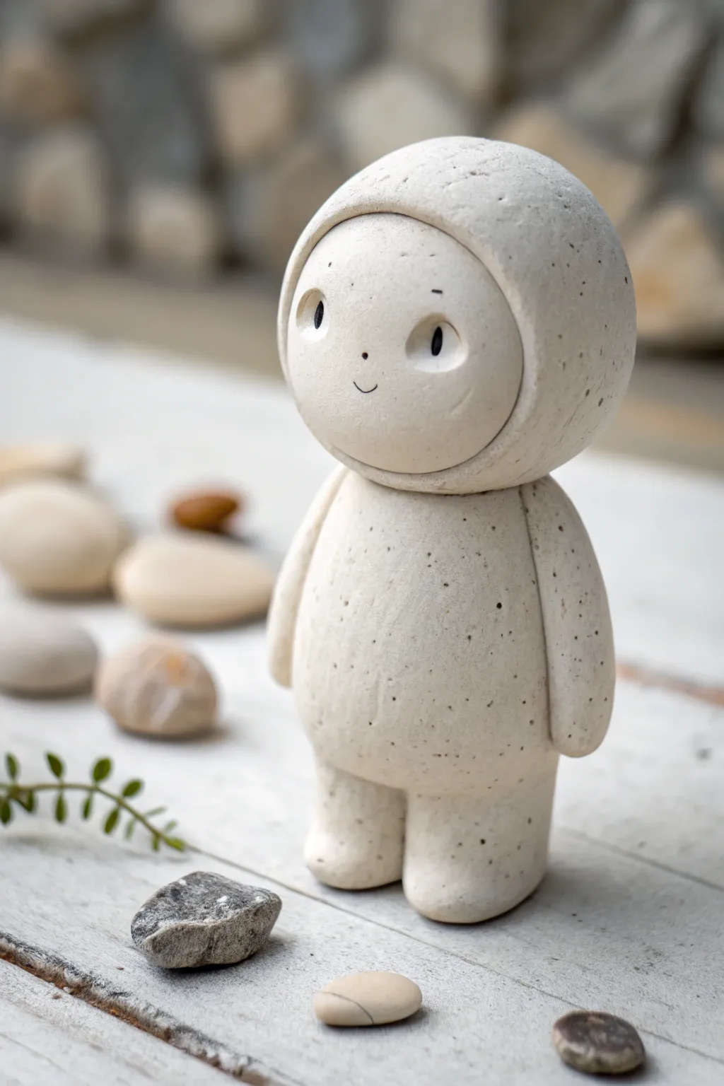 A clay character mid-morph: smooth meets crackled texture for stop-motion transformation magic.