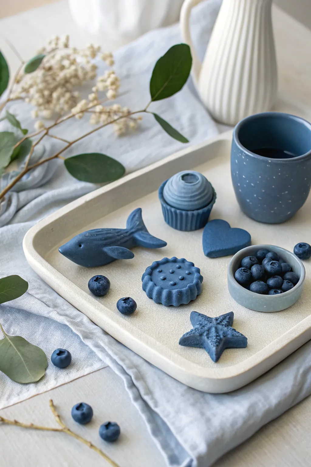 Monochrome Mini Series Challenge: sculpt 8–10 tiny blue minis with an animal, food, and charm