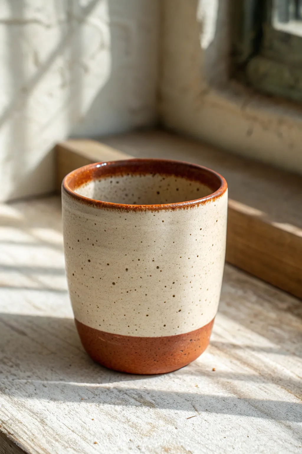 Rough grog-and-sand exterior meets a smooth interior for a bold, touchable clay texture