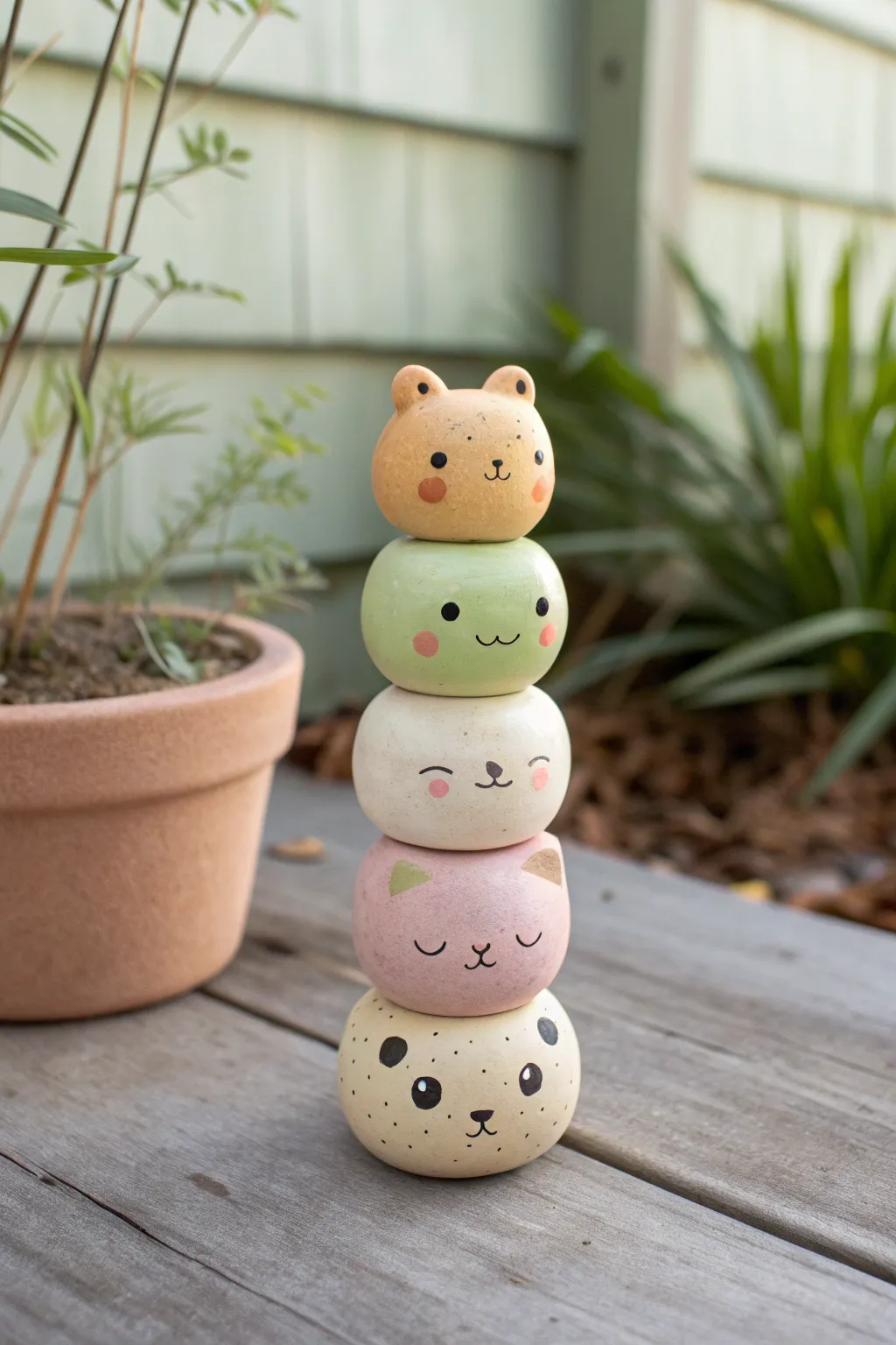 Stack a kawaii critter totem in pastel clay for an instant cute, minimalist desk decor