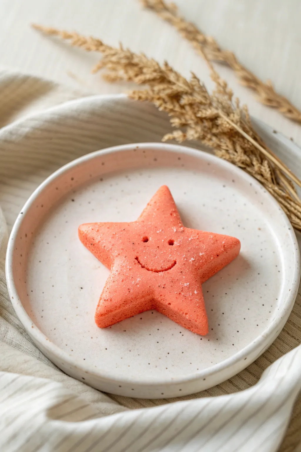 Squishy foam clay stress star with a sweet smile, bold color, and cozy minimalist vibes.
