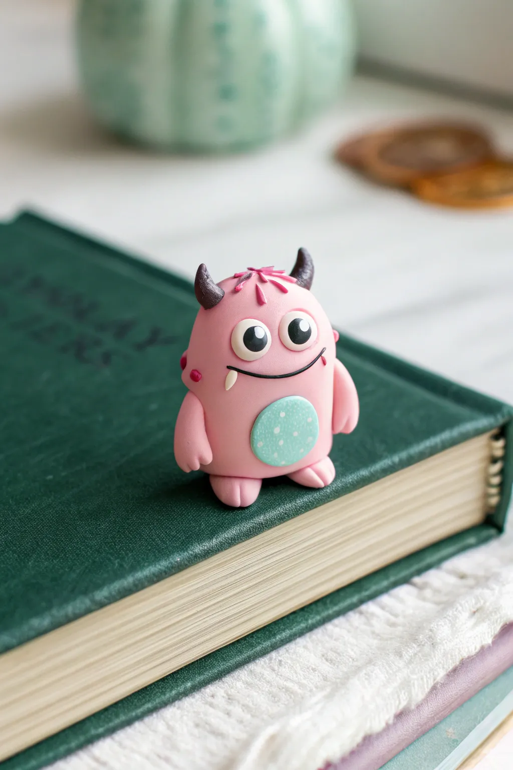 Tiny monster page buddy clip for your book corner, pastel and playful with minimalist Scandinavian vibes.