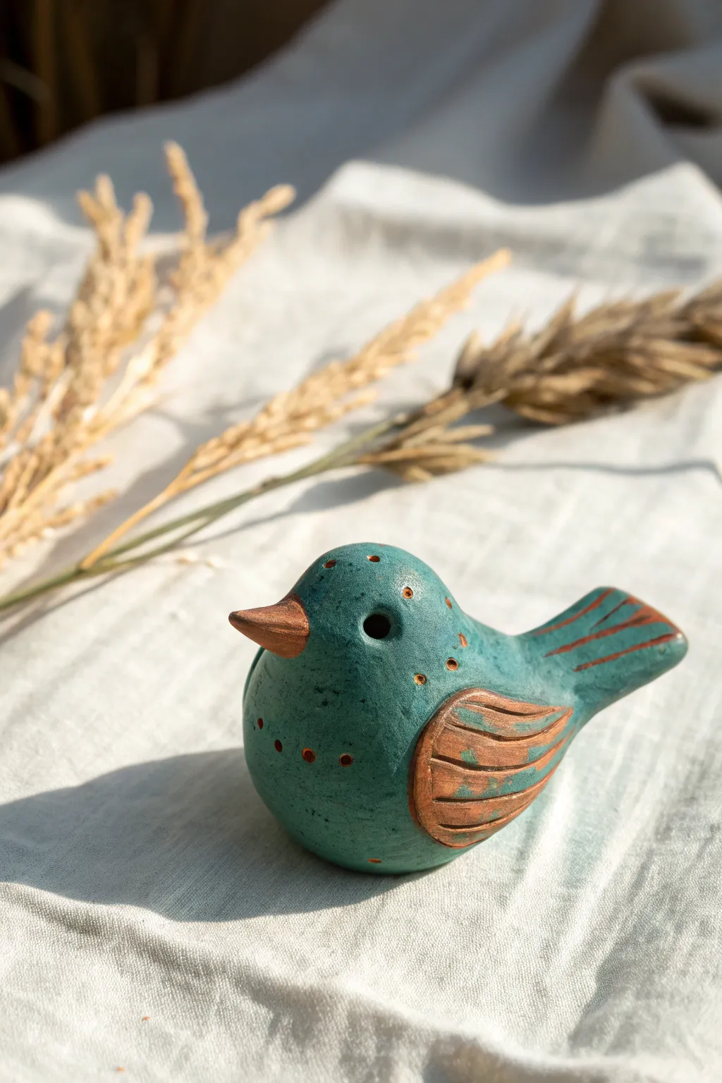 Whistle Critter Sculpture: a playful bird whistle in bold glaze, simple to make and fun to use.