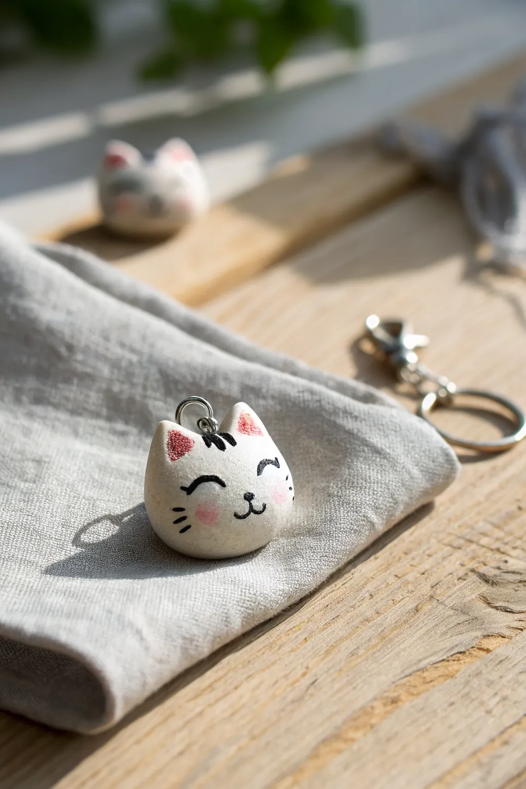 Beginner-friendly tiny air dry clay animal charm, sweet and minimal for your first project.