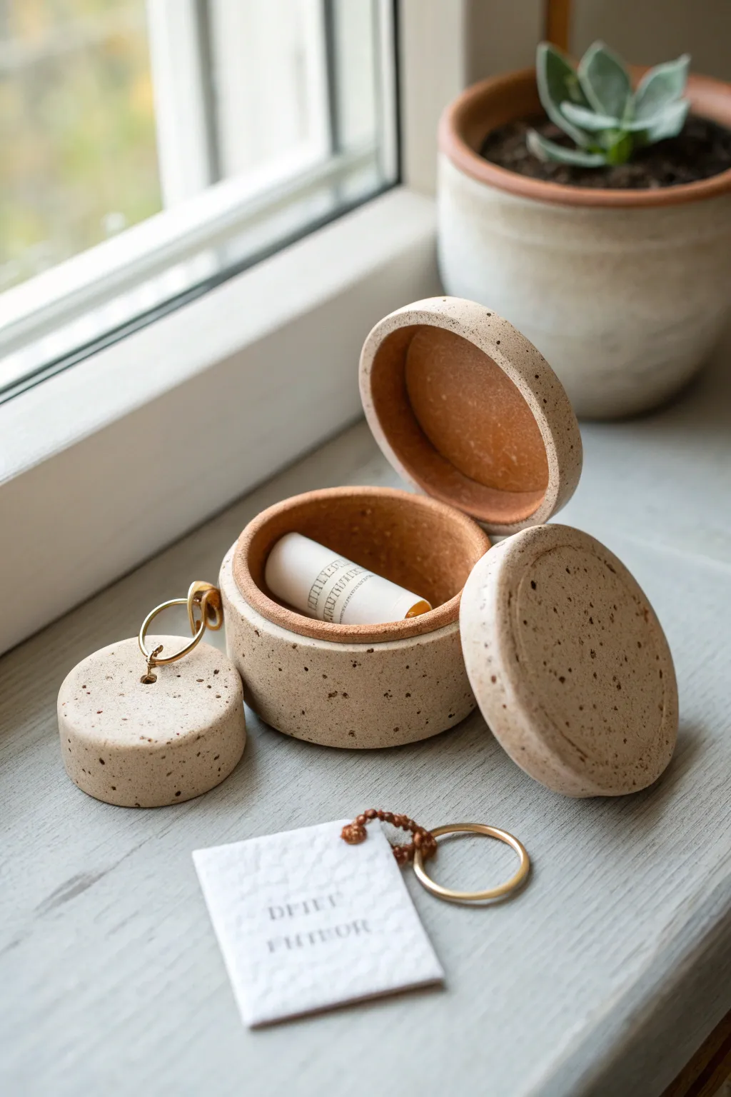 Secret message capsule charms in soft clay, best friend pair with one note revealed