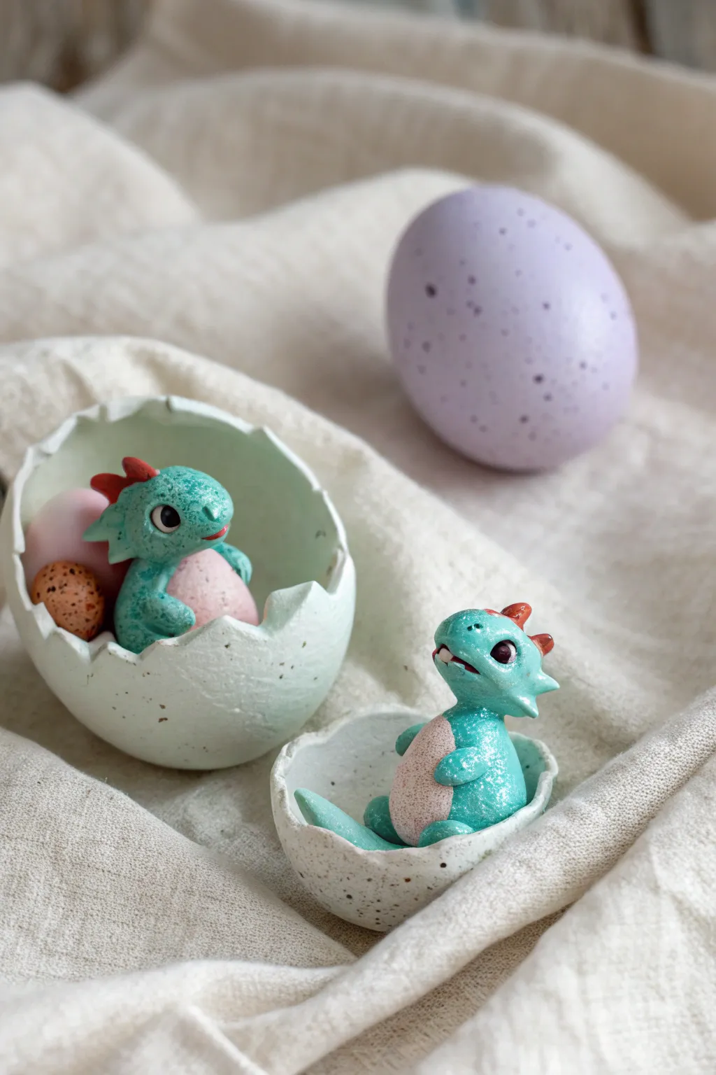 Magical polymer clay surprise eggs with a tiny creature reveal, colorful, simple, and kid friendly