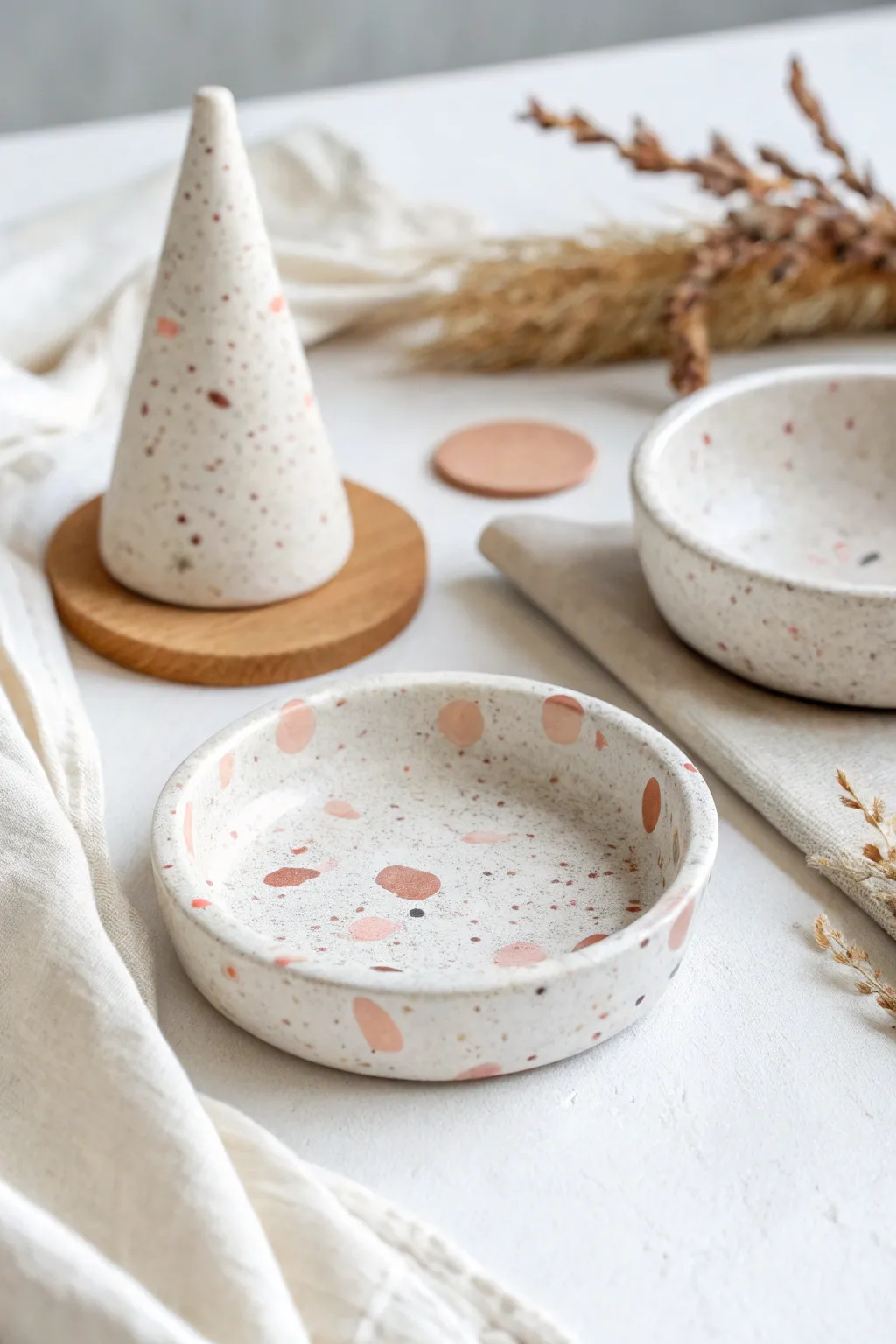 Marbled air dry clay minis that feel like a calm Scandinavian set, perfect for gifts or desks