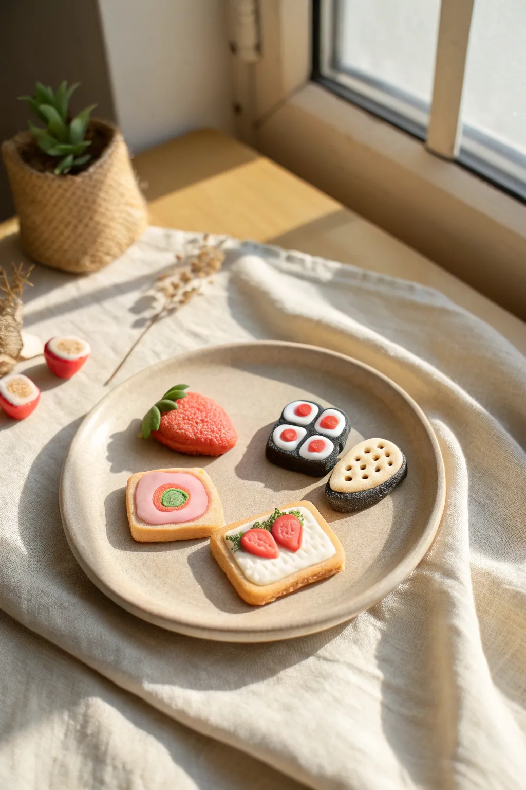 Matte pastel clay magnets with glossy details for a cute, modern set that pops on any fridge.