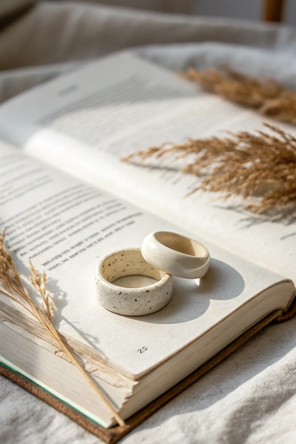 Beginner-friendly clay page holders: a simple handmade duo for cozy reading dates.