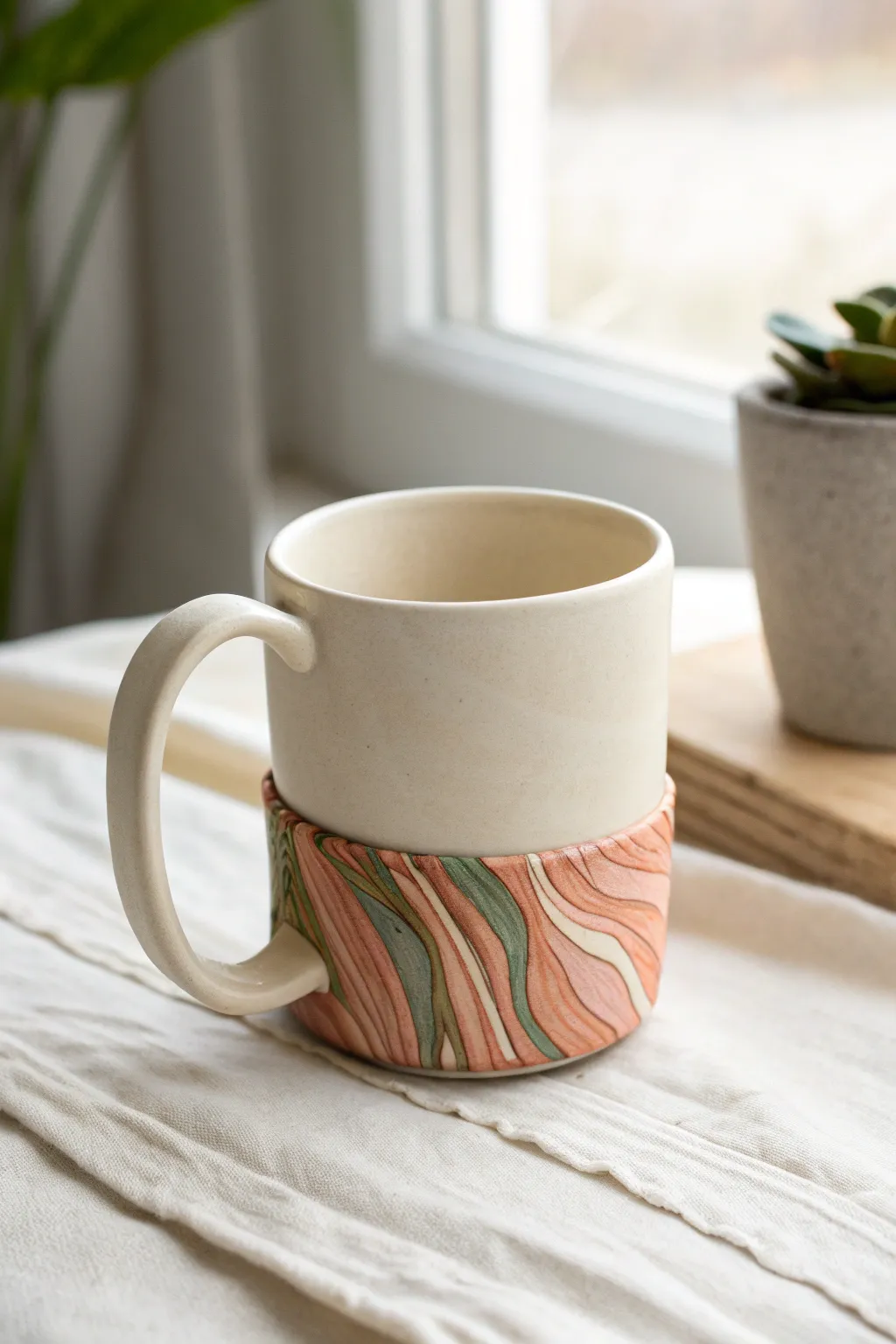 Simple cup, big glow-up: an easy polymer clay handle adds color and comfort in minutes