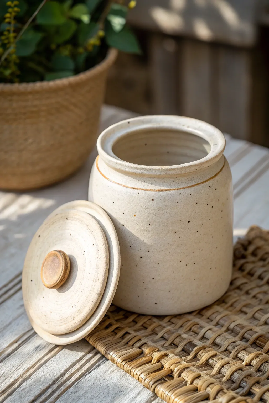 Gallery lid design makes this minimalist cookie jar feel satisfyingly snug and polished.