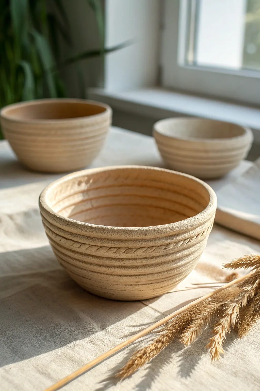 Make your first coil bowl: simple coils, wavy rim, and soft neutral tones for a calming finish.