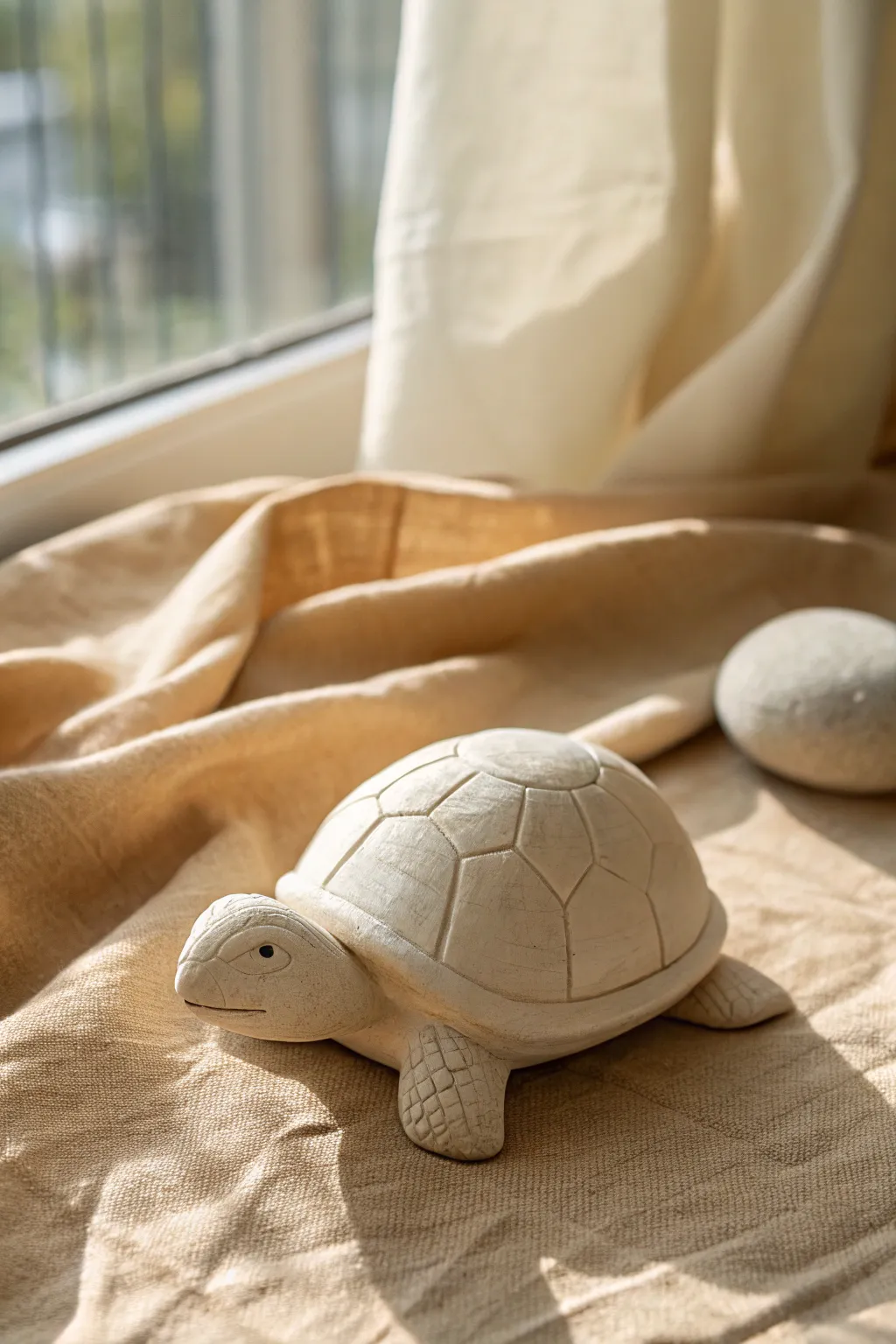 Beginner friendly clay turtle with a smooth dome shell, clean lines, and cozy minimalist charm
