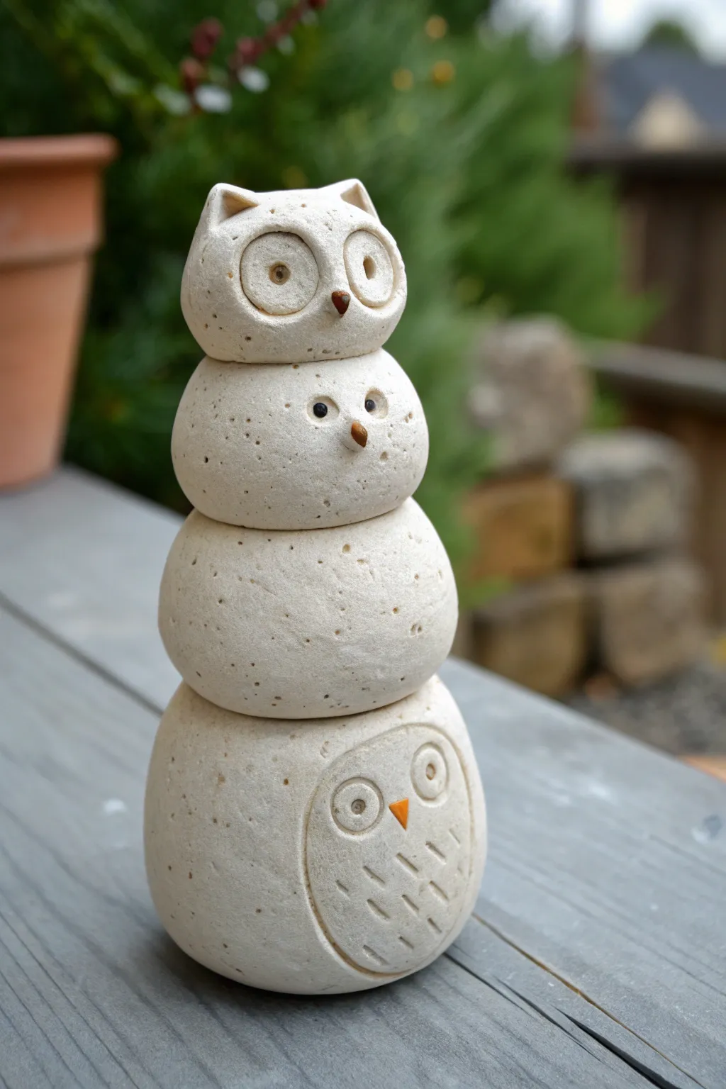 Minimal pinch-pot animal totem, smooth and playful, perfect for an easy high school clay project.