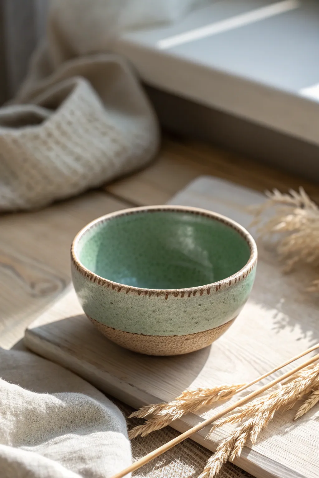 Soft pastel air dry clay pinch pot bowl, simple and charming for easy DIY decor.