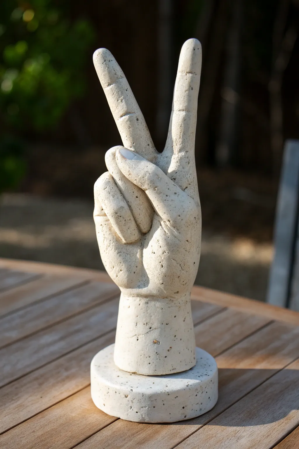 Simple clay hand study: realistic proportions and soft details, perfect for high school sculpting.