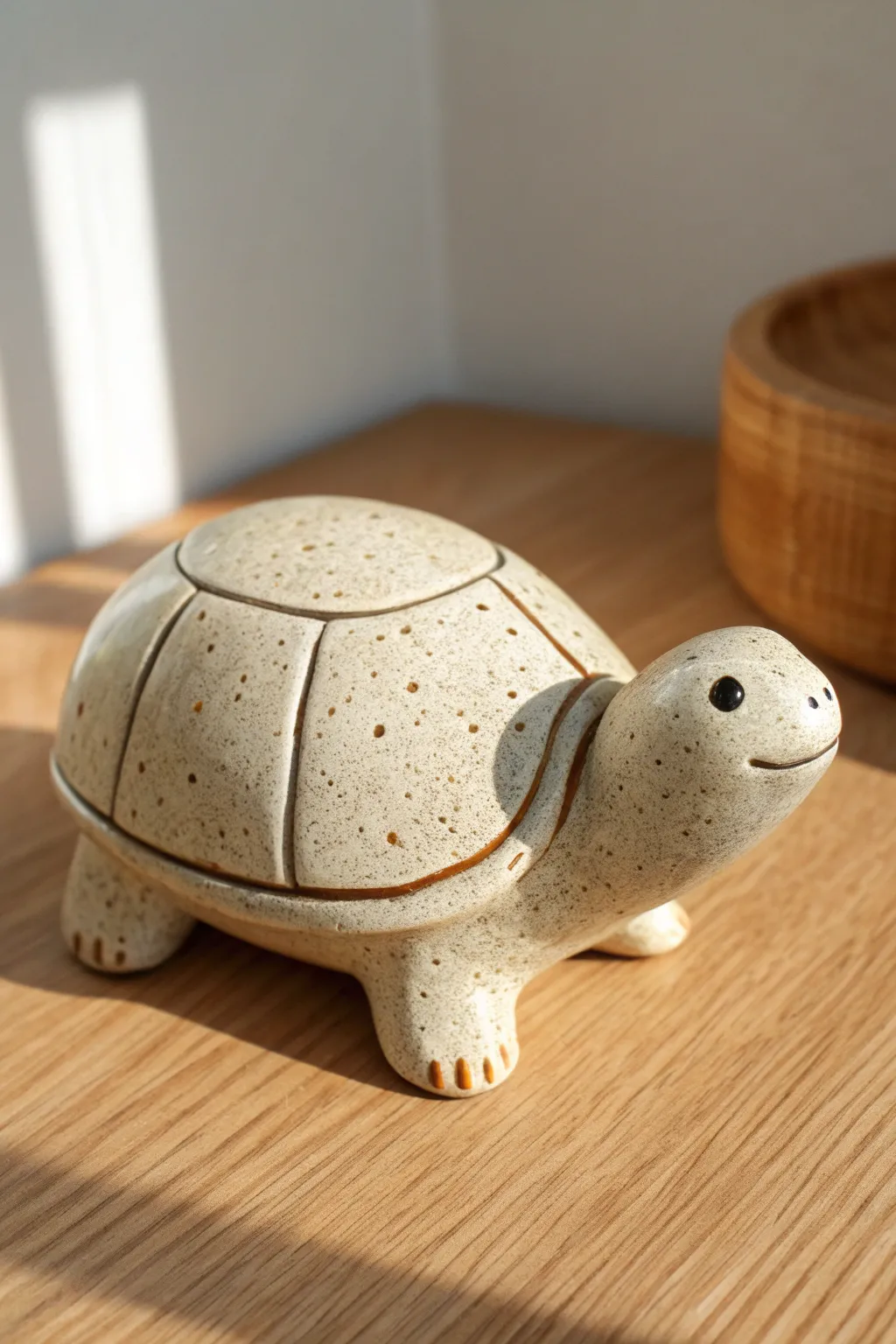 Chunky hollow pinch pot turtle buddy, simple and sturdy, perfect middle school clay sculpture.