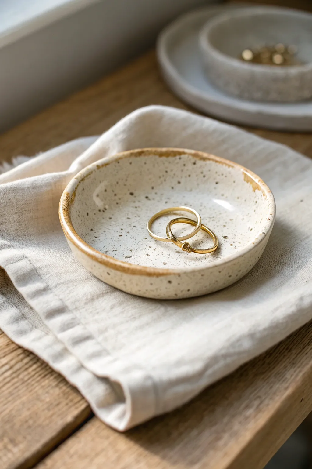 A simple handmade trinket dish to keep rings and tiny treasures beautifully in one spot.