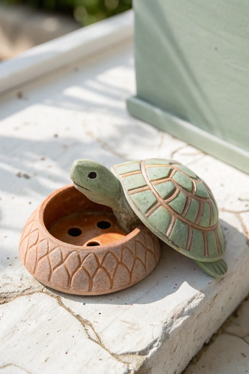 Mini turtle with a lift-off shell, perfect for sweet tiny treasures and beginner-friendly sculpting.
