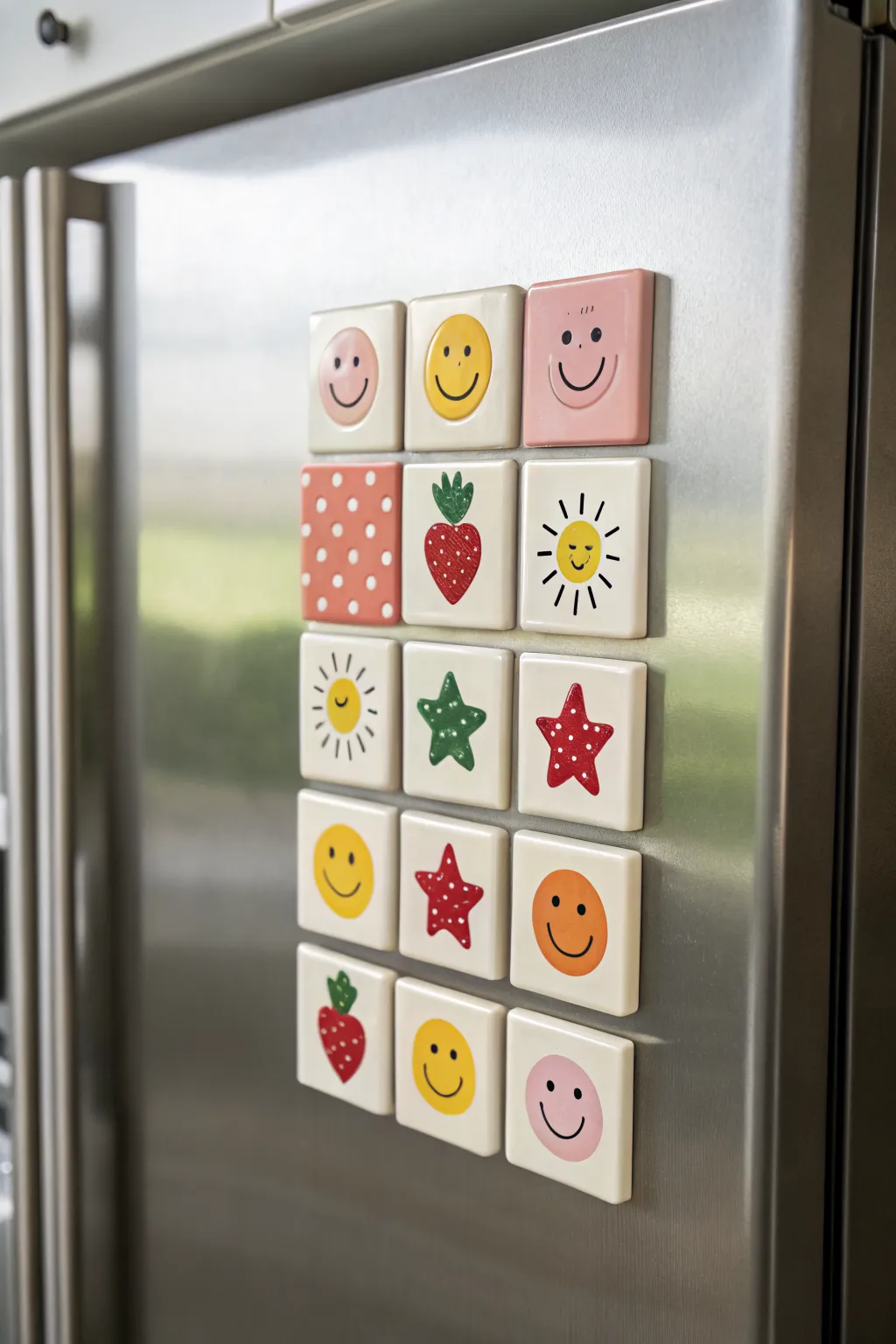 Mix-and-match clay fridge magnets: two mini styles that make an easy, cute date-night set.
