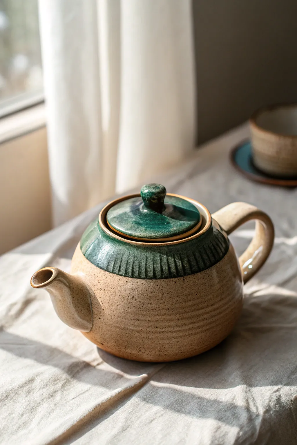 See how a proper gallery keeps the lid snug, even when tilted for pouring and serving.