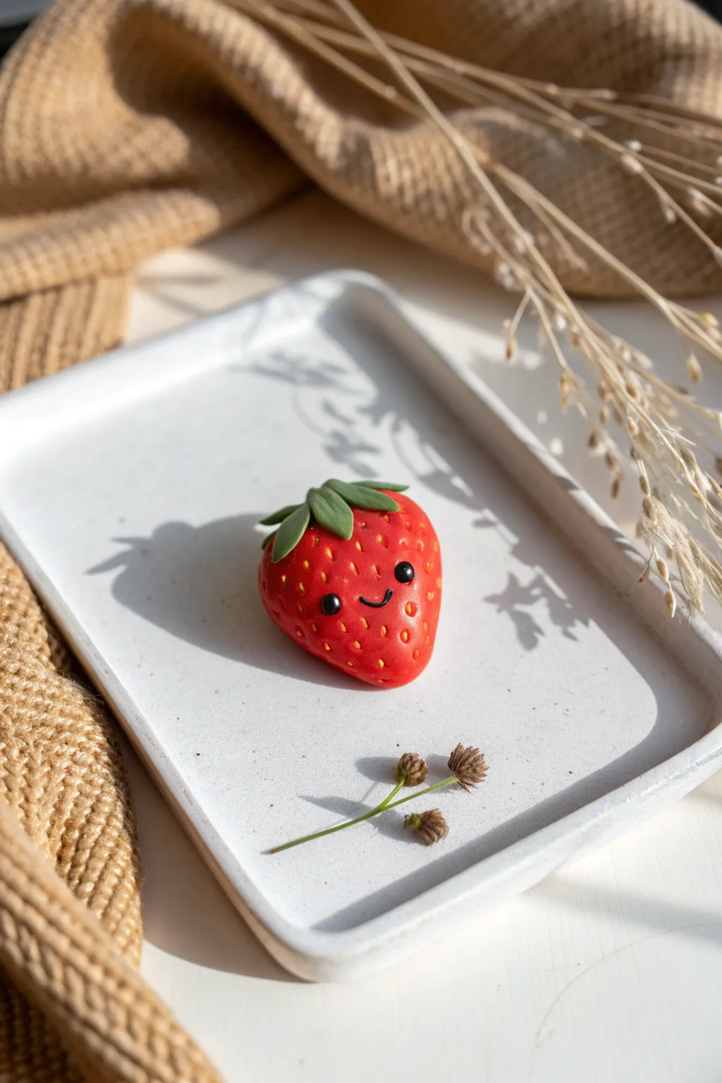 Sweet tiny-face clay magnets: simple shapes, bold color, and a cheerful handmade finish