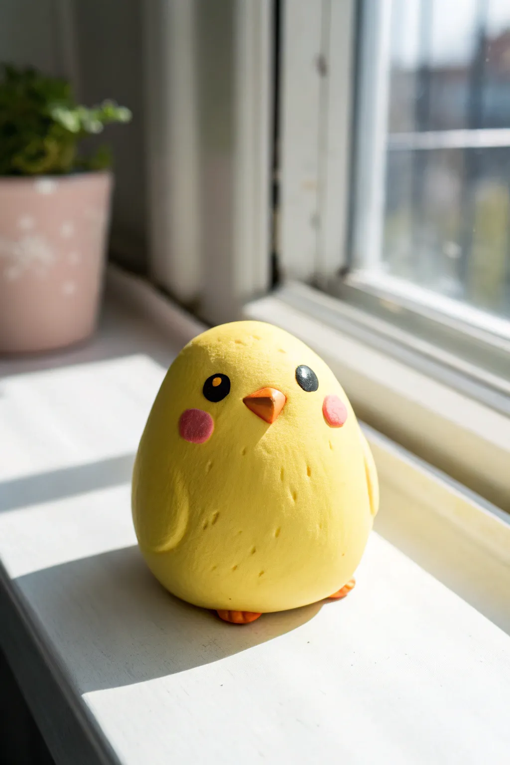 Make this cute blob chick: a simple, cheerful clay figure that brightens any shelf or desk.