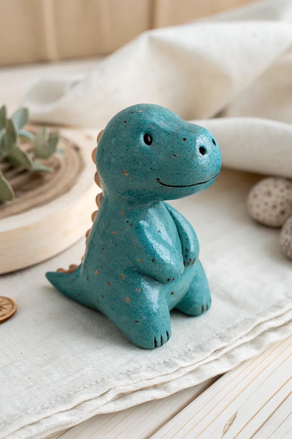 Make a cute chubby dino in minutes: simple shapes, bold color, and handmade charm.
