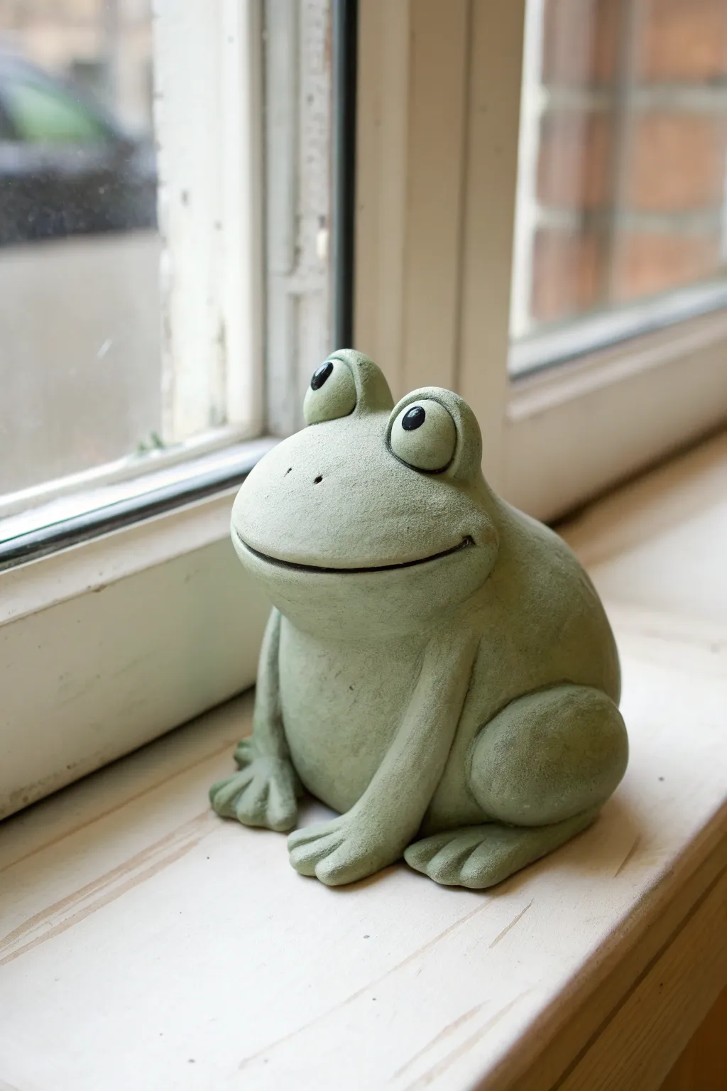 Mini big eyed frog sculpture: a simple beginner clay project with a sweet minimalist look