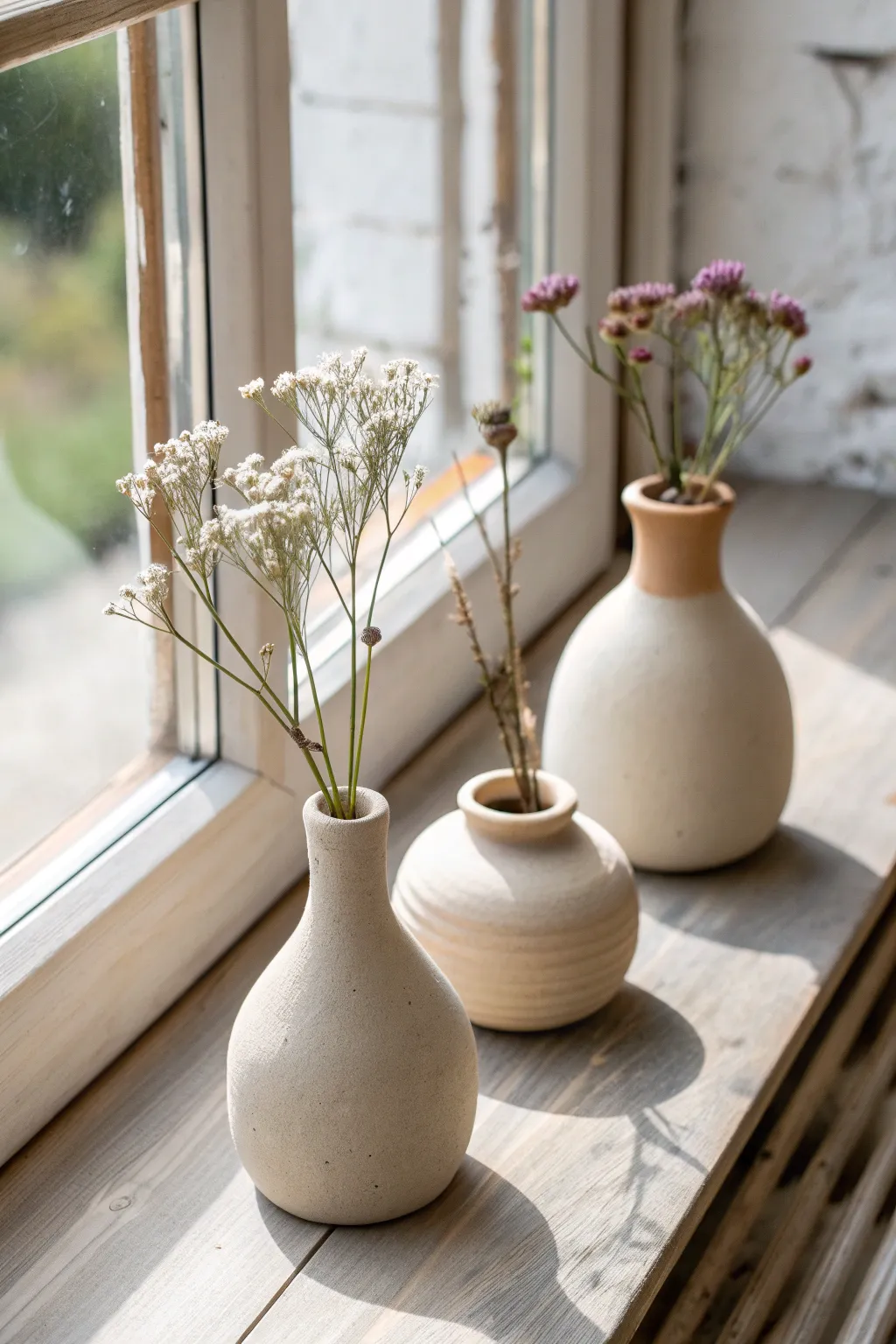 Tiny flower cuttings, big charm: a simple handmade bud vase trio for any windowsill